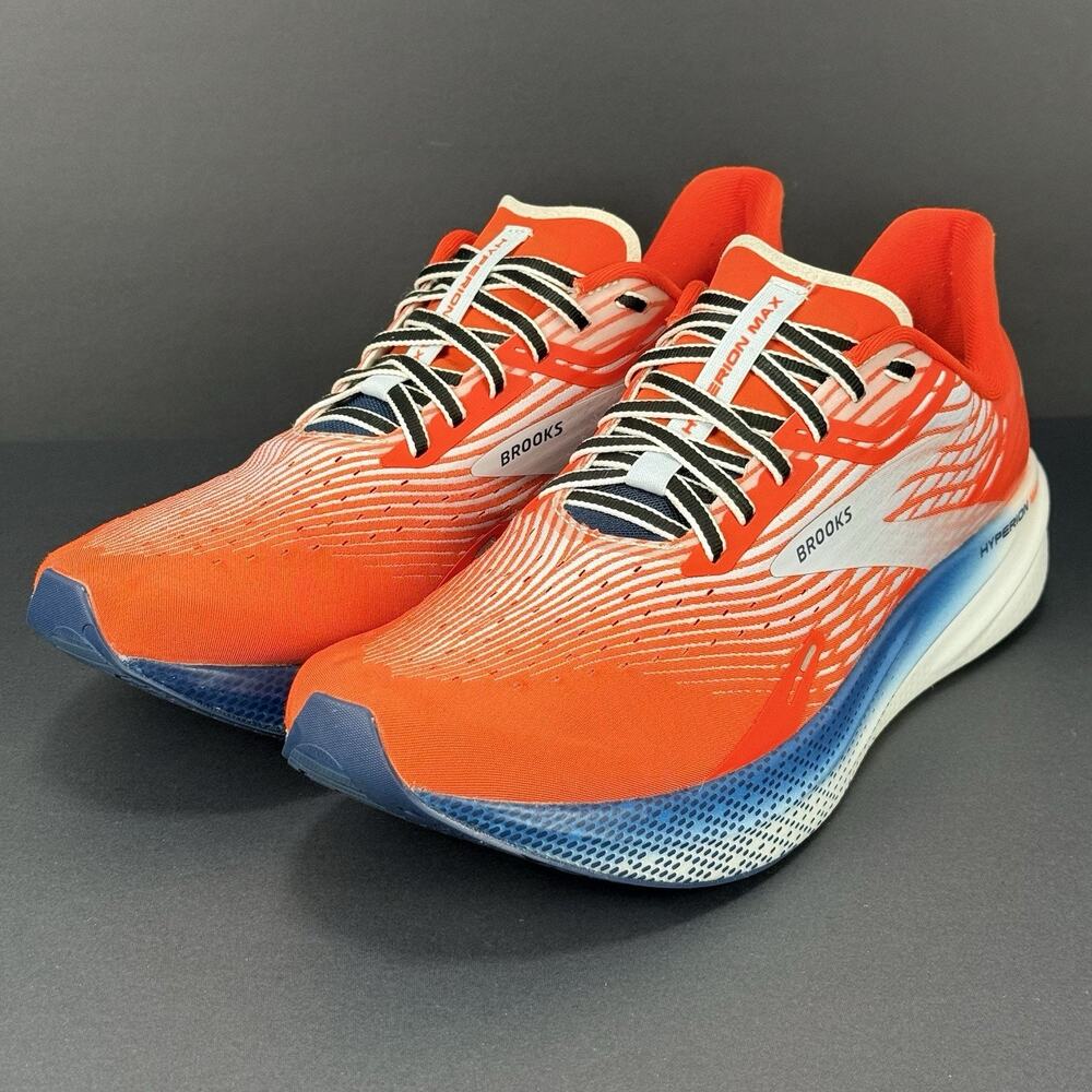 Brooks Shoes Men Size 13 Hyperion Max Running Cherry Tomato DNA Flash Low